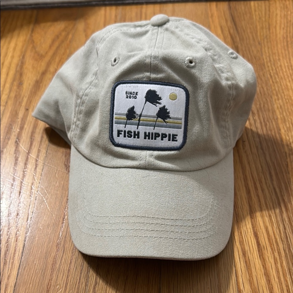 Fish Hippie Tan Baseball Cap